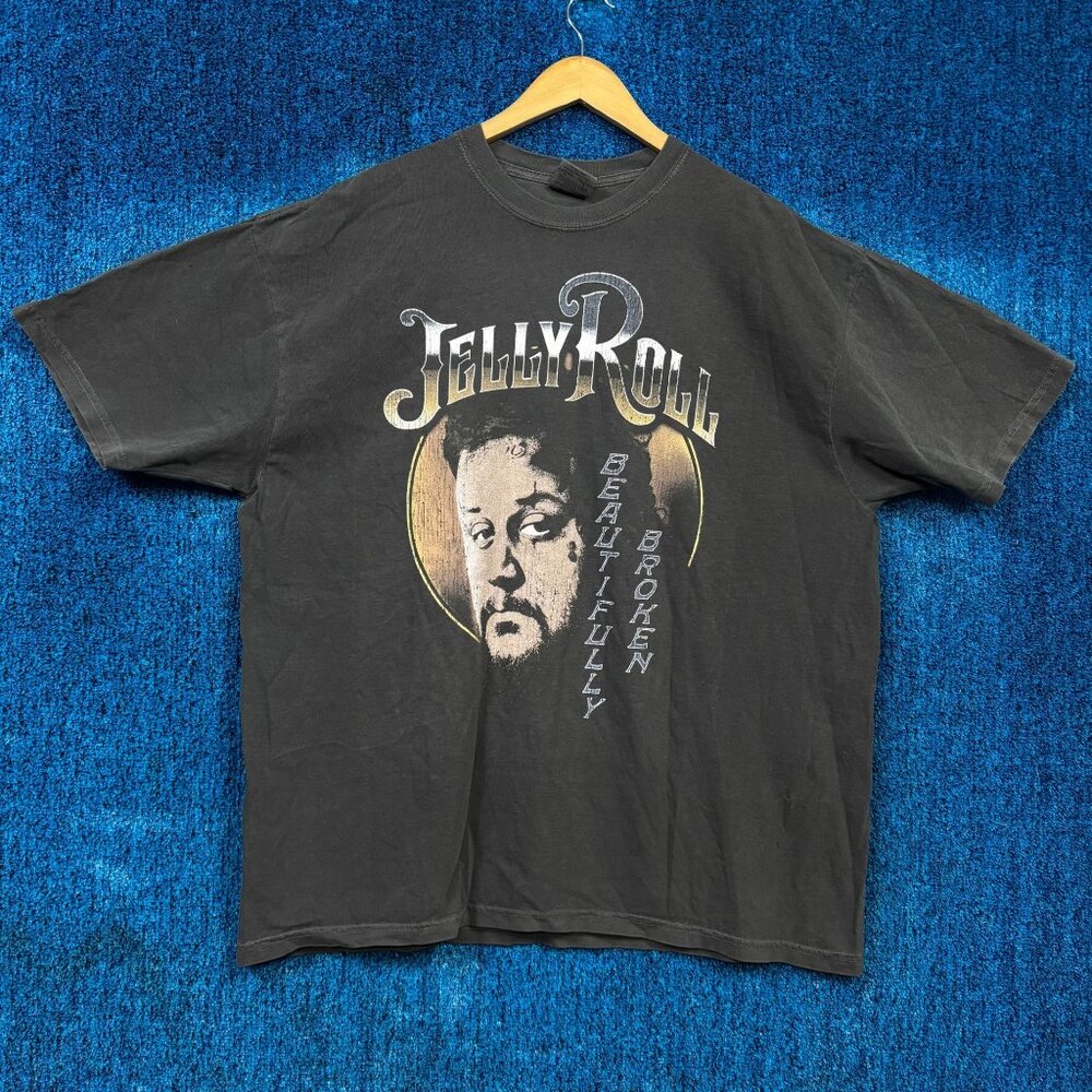 Jelly Roll “Beautifully Broken” Graphic Country T-Shirt Size 2X